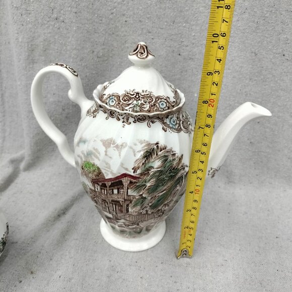 VTG Johnson Brothers Heritage Hall Coffee Pot Creamer French Provincial 4411 - Picture 11 of 12